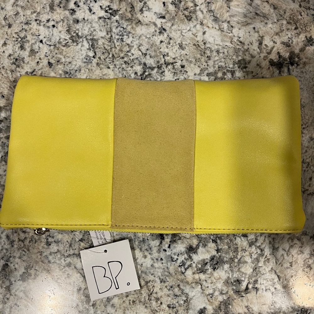 BP yellow fold over clutch